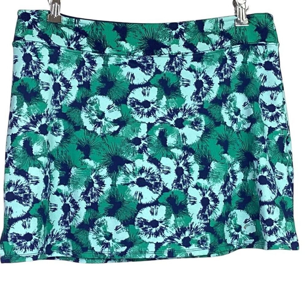 Tranquility by Colorado Clothing Skort Women L Blue Green Athletic Tennis Skirt